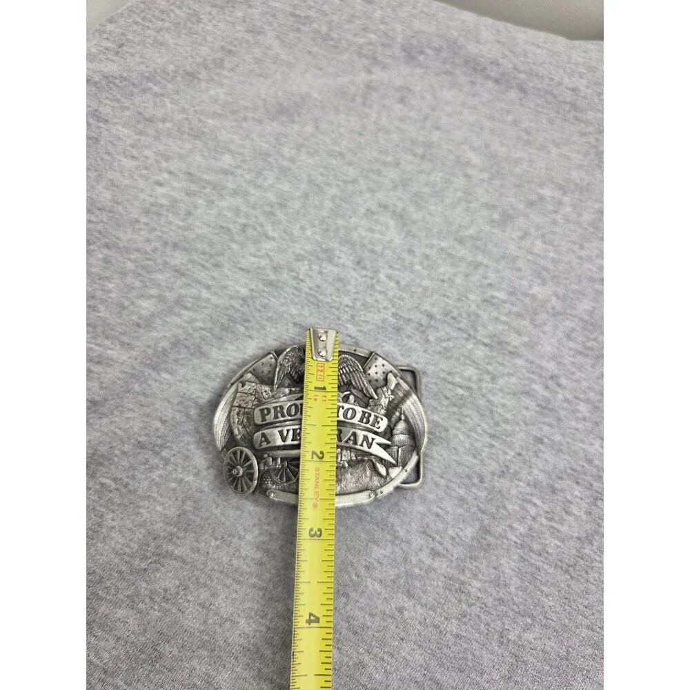 1983 Bergamot Brass Works Proud To Be A Veteran Belt Buckle